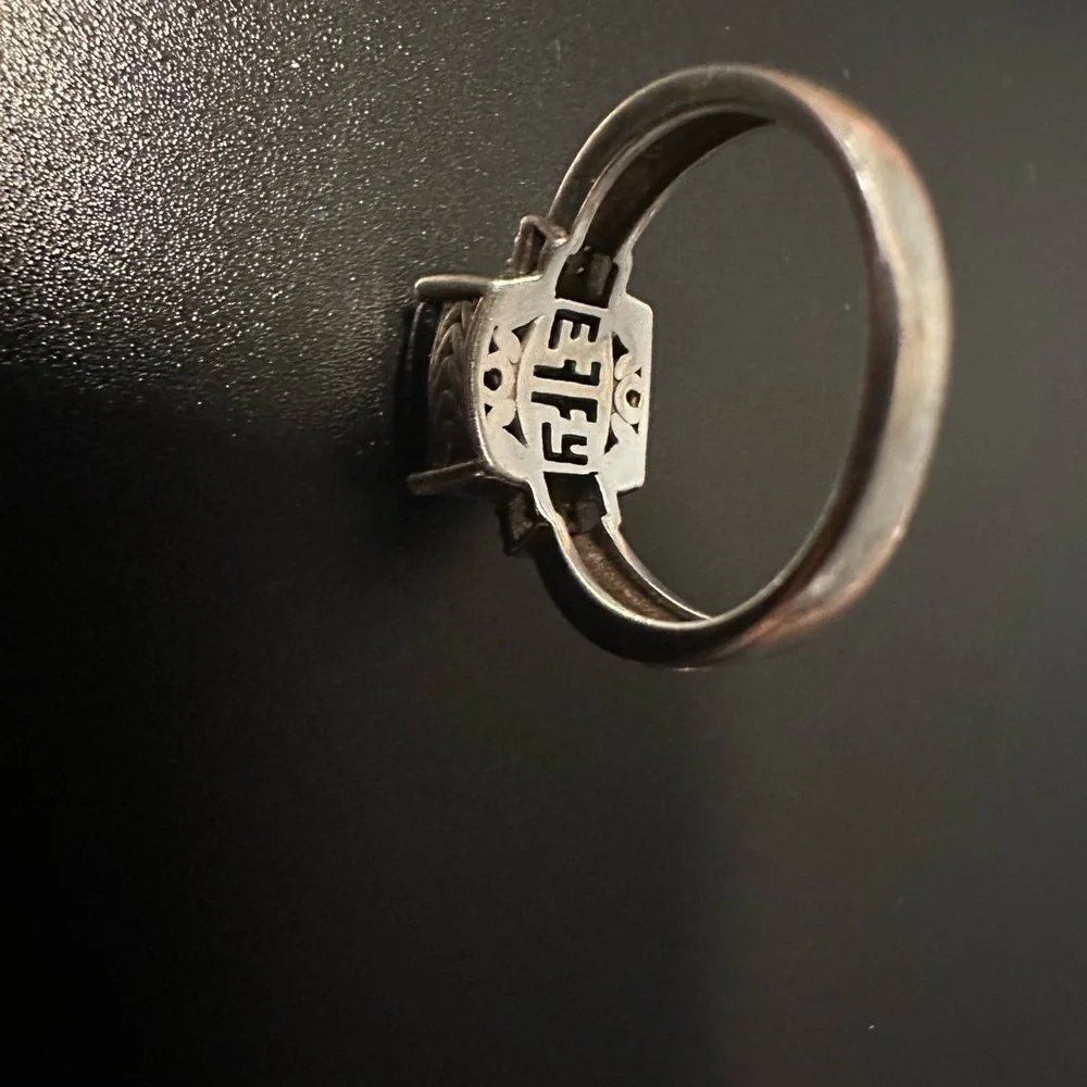 Effy onyx and diamond ring in sterling silver - Picture 2 of 4